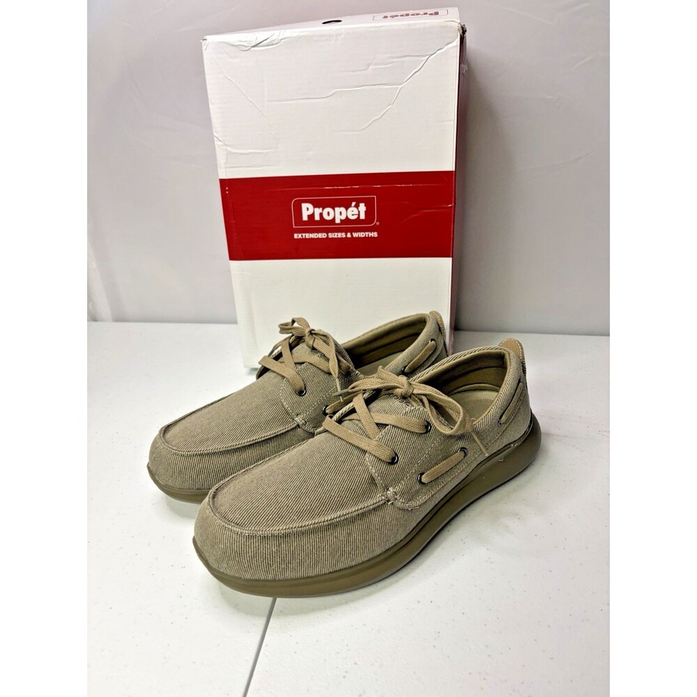 Propet Viasol Lace Tan Men's Size 11 M Boat Shoes New